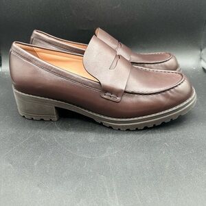 Cole Haan Camea Lug Leather Loafer Brown Womens 10.5B